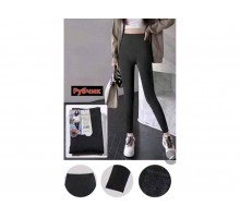 Лосіни жін на хутрі рубчик арт.А9016 чорний р.М-4XL ТМ ЗОЛОТО