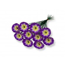 Гілка Волошка h-40см г-1 р-8см бузковий яскравий з світлою серединкою шовк (10шт/уп) ТМ MEMORI