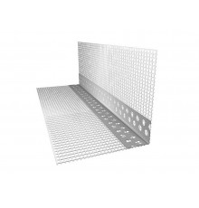 Кутник алюмінієвий перфорований з сіткою 2,5м 7*7 см (5 шт/уп.) ТМ ЕКО